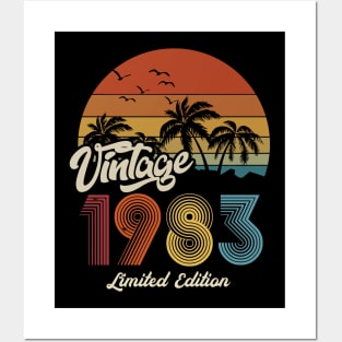 1983 vintage retro t shirt design Posters and Art